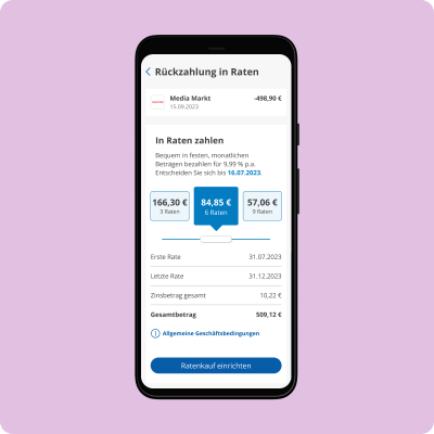 Appscreen - Ratenzahlung