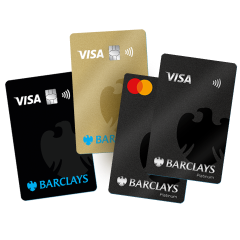 Unsere vier Barclays Kreditkarten.